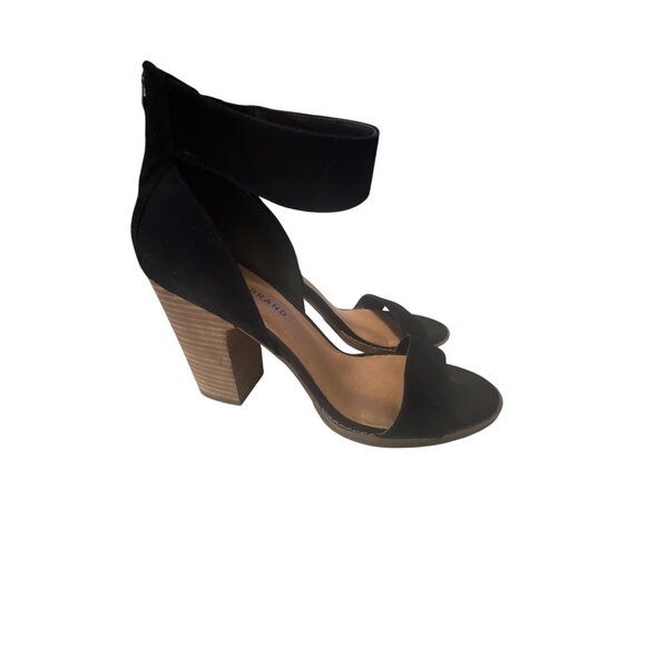 Lucky Brand Womens Black Ankle Strap Block‎ Heel Sandals Size 11 - Picture 3 of 7